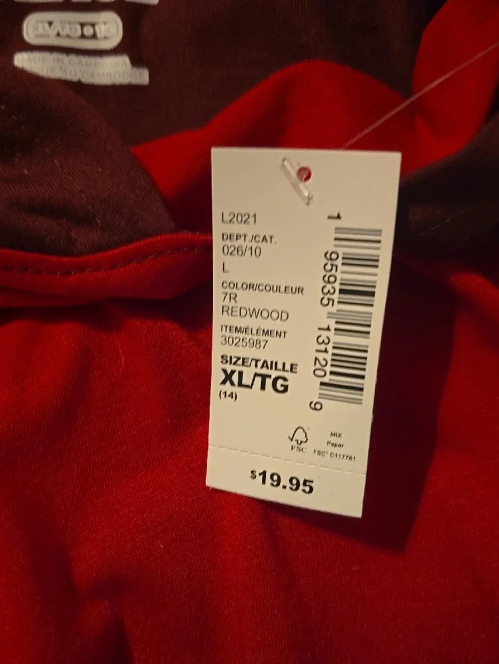 The Children's Place Red to Burgundy Ombre Raglan Hoodie